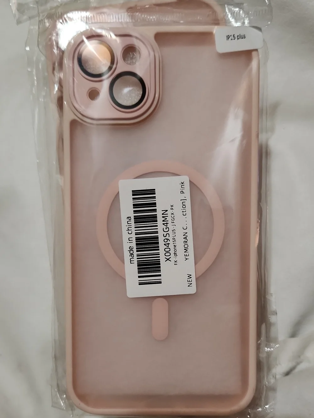 Pink Magnetic Compatible Phone Case for iPhone 15 Plus
